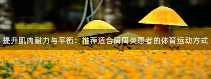 皇冠678体育：提升肌肉耐力与平衡：推荐适合肩周炎患者的体育运动方式