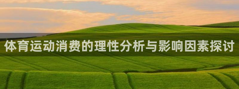 678体育app：体育运动消费的理性分析与影响因素探讨